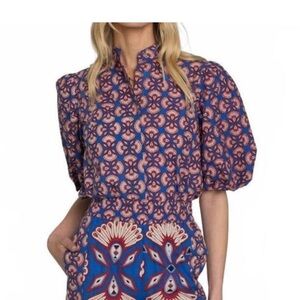 Elizabeth James the Label Sapphire Feather top. Pants sold separately!